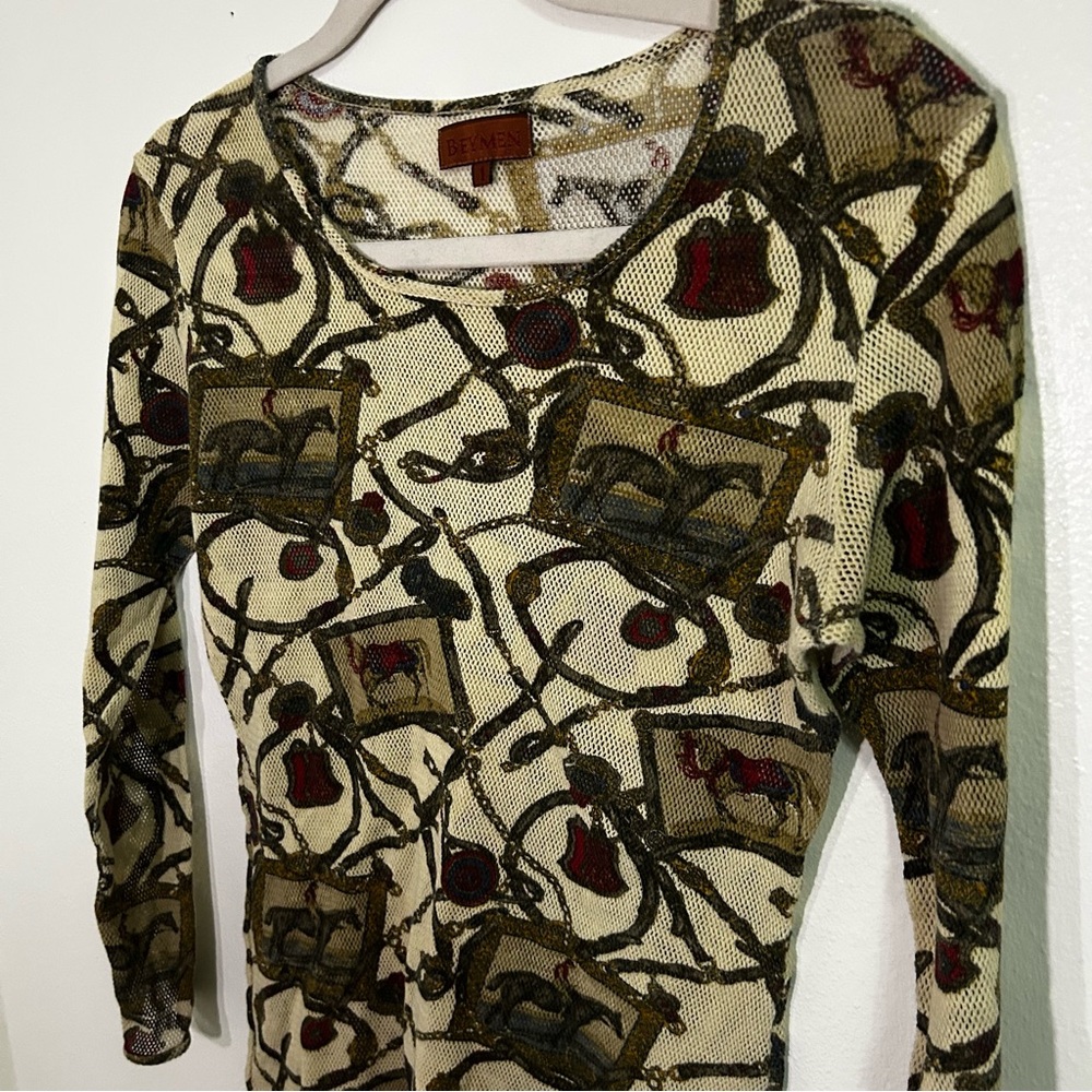 Beymen horse print loose knit top - Picture 2 of 6
